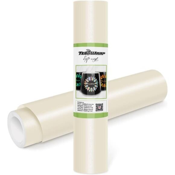 Permanent Adhesive Vinyl 12" x 10ft, Matte Ivory White - Picture 1 of 6